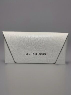 Michael Kors medium White Envelope Sunglasses Case with cloth